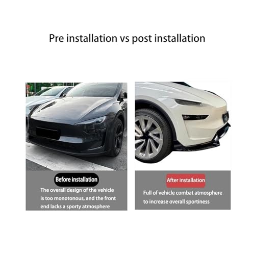 Séparateur et lèvre pare-choc pour Tesla Model Y Juniper diffuseur avant