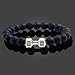 rgwtgkyh Traintough Dumbbell Bracelet for Men Cool Volcanic Rock Anxiety Bead Bracelet Adjustable Fitness Yoga Barbell Bracelet Jewelry Gifts for Men Women