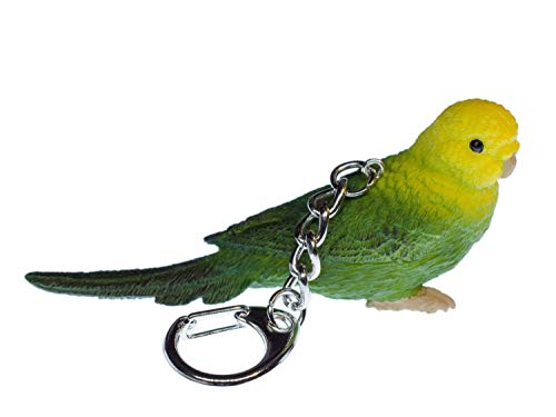 Miniblings Budgie Key Ring Chain Bird Green