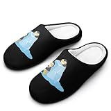 [BFLCWM] スリッパ かき氷を食べるペンギン コットンスリッパ ルームシューズ 室内履き メンズ 滑り止め 洗える おしゃれ 部屋用 来客用