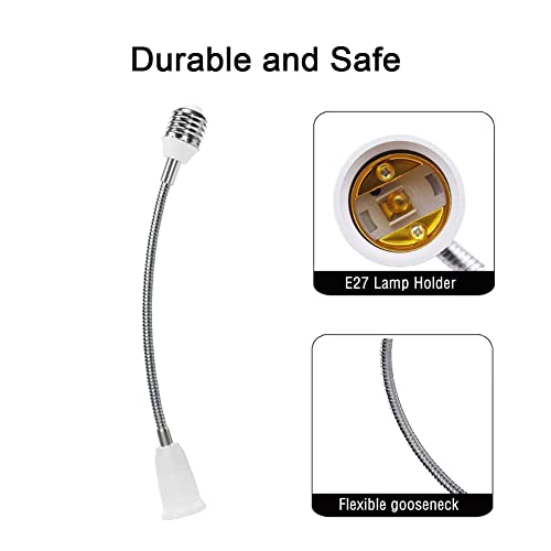 Superdream E27 To E27 Light Lamp Bulb Flexible Gooseneck Extension Adaptor Converter (23In 2Pack) #TOP2