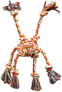 Dog Rope Toys for Aggressive Chewers - Interactive Toy for Large Dogs - 1.7lbs Indestructible Extra Large Ropes - 7 Knots for Multiple Dogs Tug of War Tough Enrichment Teeth Cleaning - Red