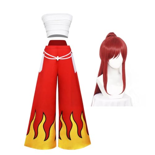 Puruuige Costume de Fairy Tail pour cosplay, jeu de rôle, costume de jeu de rôle pour Halloween, carnaval, fête (perruque incluse)