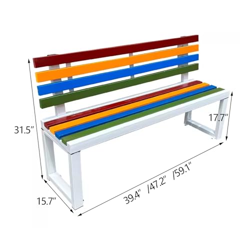 Banc de jardin avec dossier structure fonte et bois 120 cm