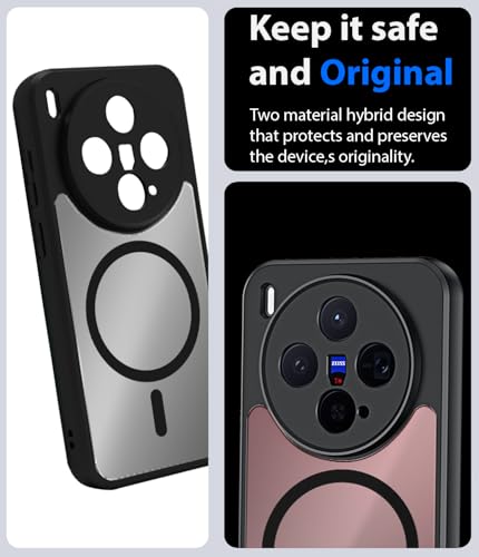 Image of KAPAVER Essential Case for Vivo X300 MagSafe, Magnetic | Vivo X300 Back Cover (Mag-X Black)