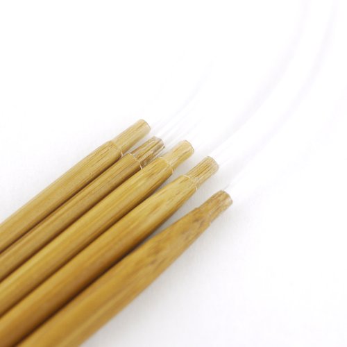 Jubileeyarn 30" Circular Bamboo Knitting Needles Set | 15 Size Set | Carbonized Brown #TOP2