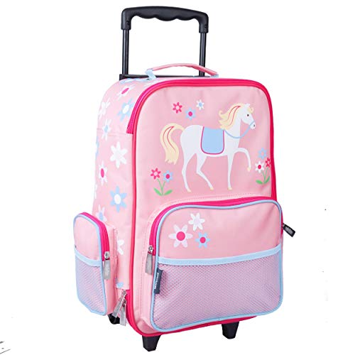 Wildkin Kids Rolling Suitcase – Carry-On Size for School & Overnight Travel - Horses