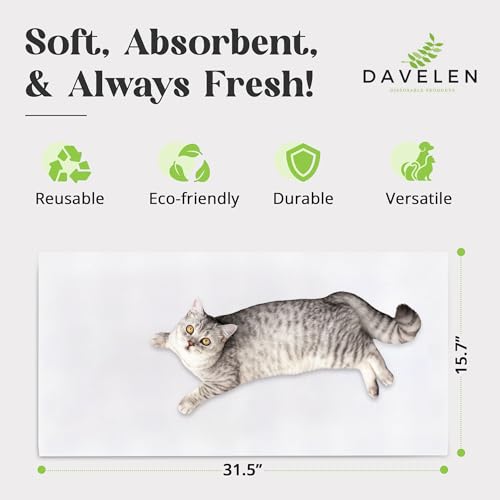 Image of DAVELEN Disposable Pet Towels (White, 31 by 15 inches Each Towel(Pack of 50))