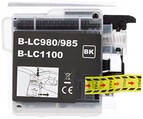 Cartuchos de Tinta Negra para impresoras Brother DCP y MFC de 4 tintas Go compatibles con Brother LC980Bk y LC1100Bk Cover