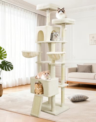 Árbol para gatos grande para interior beige