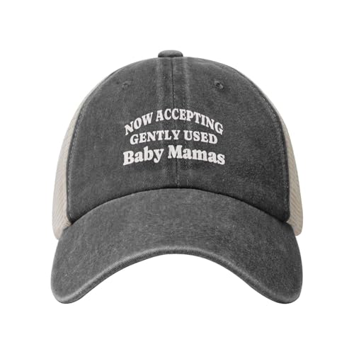 Now Accepting Gently Used Baby Mamas Trucker Hat Mesh Cap Vintage Funny Adjustable Baseball Caps