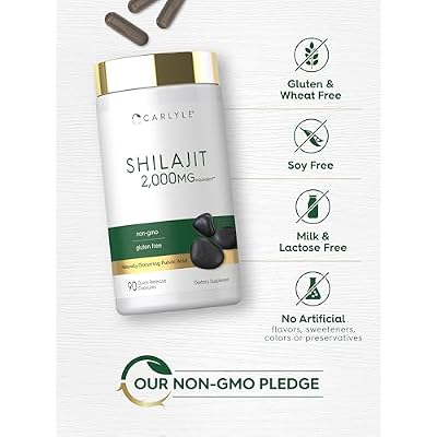 Carlyle Shilajit Capsules | 90 Count | Non-GMO and Gluten Free Supplement