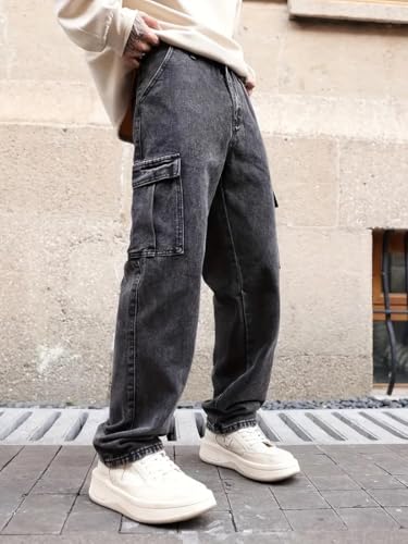 Image of GRECIILOOKS Men Cargo Jeans for Men