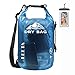 HEETA Waterproof Dry Bag for Women Men (Transparent Blue 5L) Bundled with Waterproof Fish Scale Digital with Backlit LCD Display (Orange)