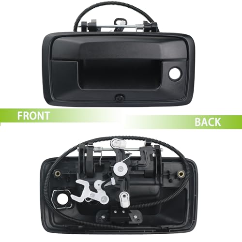 Image of Backup Camera Tailgate Handle Rear View Camera Liftgate Latch Handle with Keyhole Compatible with 2014-2015 Chevrolet Chevy Silverado Sierra 1500 Replaces 23128692