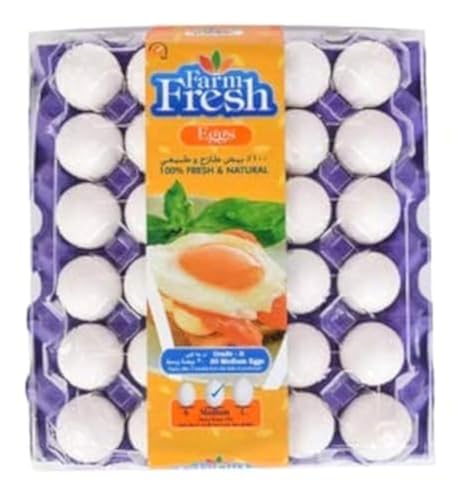 FARM FRESH White Eggs Medium 30 Pieces