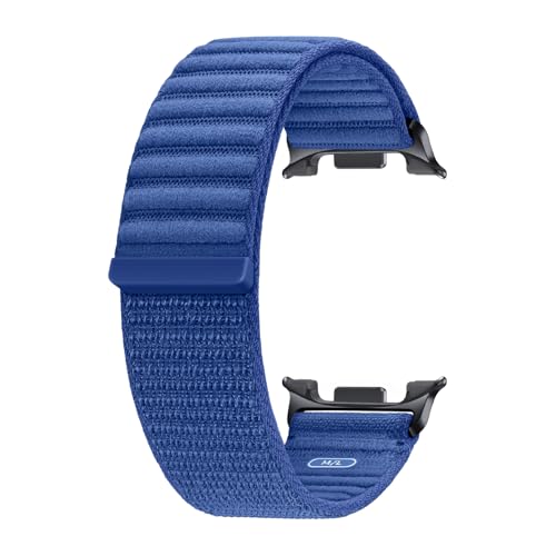 Image of Samsung Galaxy Watch 8 Series Fabric Band, Nylon, Dynamic Lug System, Comfort Fit, Contoured Fit, Lightweight, Compatible with Galaxy Watch 8 and Watch 8 Classic, M /L Navy