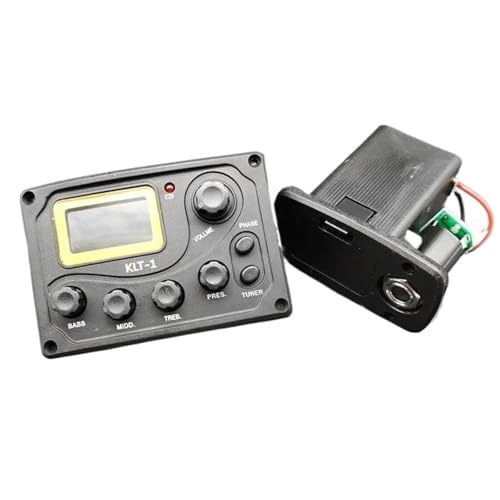 初心者向けアコースティックギターピックアップ KLT 1 4バンド アコースティックギター ピエゾピックアップ プリアンプ マイク イコライザーとチューナー内蔵