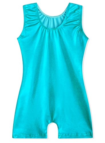 Image of EQSJIU Gymnastics Leotards for Girls Kids Rainbow Mosaic Mermaid Butterfly Stars Leopard Galaxy Tie Dye Cosmos Leopard