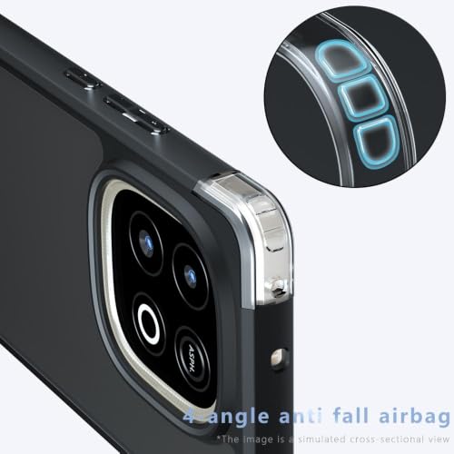 Image of Matte PC+TPU Phone Case for iQOO Neo 10 5G, Air Bag Protection, Anti-Fingerprint, Never Turns Yellow, Micro Arc Edge, Skin-Friendly Feel, Black