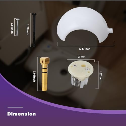 Image of RV Toilet Flush Ball Kit, 385318162 Ball and Shaft Kit,Includes Half Ball, 2 Screws, and Cartridge, Ideal for Marine Foot Flush Toilets, Easy to Install 600342766