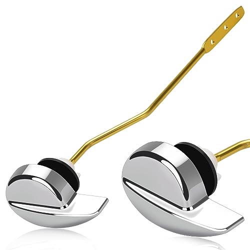 1パックトイレフラッシュレバーハンドル ユニバーサルトイレハンドル交換部品 サイドマウントトイレレバーフラッシュ交換用 ほとんどのトイレに適合、KohlerとTOTOトイレタンクに対応