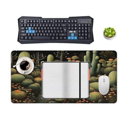 Green Cactus Desk Pad impermeable y antideslizante para oficina miniatura 4