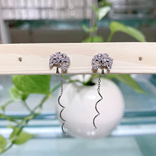 Boucles d'oreilles fleurs personnalisées avec longs glands de vagues pour femme
