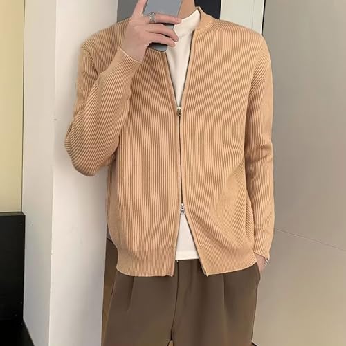 Men's Full Zipper Knitted Casual Sweater Cardigan Lightweight Loose Fit Sweater RegularFashion Fall Winter Sweaters2