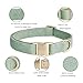 YUDOTE Ultraweiches Hundehalsband natürliche Baumwolle Cord für Kleine Hunde mit empfindlicher Haut,SalbeiGrün