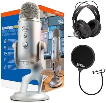 Blue Yeti USB Microphone Bundle (Silver)