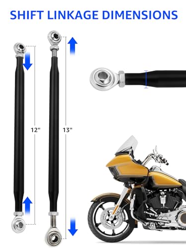 Image of Motorcycle Shift Linkage, Shifter Linkage Compatible for Harley Davidson Touring Street Glide, Road King, Electra Glide, Road Glide, Tri Glide, Softail 1986-2024