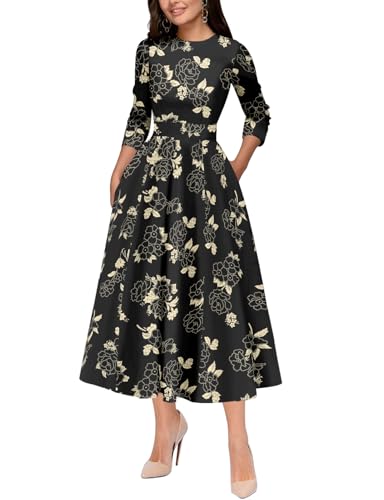 Image of Simple Flavor Women's Vintage Dress Sleeveless O-Neck Party Cocktail Dress