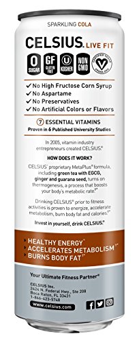 Celsius Sparkling Cola 12 Pack - Image 3