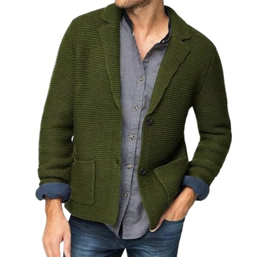 Autumn and Winter Sweater Cardigan Men's Lapel Knitted Blazer