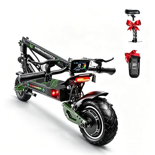 GooBee ZU06 Electric Scooter with Seat for Adults: 1200W Motor, 35 MPH & 50 Mile Range, 10" Off Road Tires, Foldable Sit-and-Stand E-Scooter with 390lbs Max Load for Heavy Adults, UL 2272 Certified