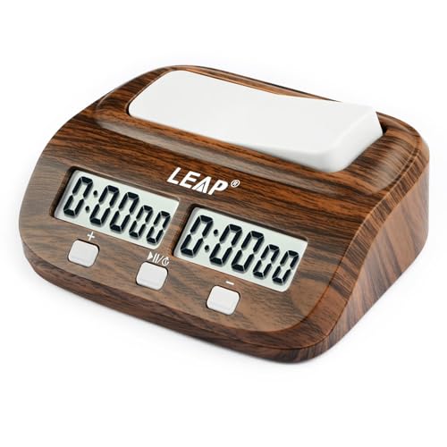 lvifloae Horloge d'Échecs Numérique Professionnelle Leap Chess Clock,Minuteur avec Fonction de Temporisation et Bonus pour Jeux de Société pour Maison et...
