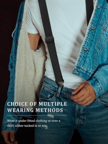 Kohentact Tirantes para Hombre Extra Resistentes de 3,8 cm de Ancho, Usables Bajo la Ropa, con 3 Presillas de Botón, Ideales para Pantalones de Trabajo, Pantalones de Esquí y Overoles - imagen 6