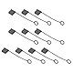 QUARKZMAN 10 Stück USB Staubschutzhüllen Silkon Schutzkappe USB Stecker Abdeckung Schutzhülle Kappe Staubdicht Abdeckkappen mit Haltegurt für USB Typ-A, Transparent Schwarz