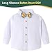 Booulfi Baby Boy Outfits Formal Gentleman Suits in Green Baby Boy Clothes 12-18 Months Spring Fall Birthday Outfits, Baby Suits for Boy with Long Sleeves Shirt Bowtie Suspender Pants Set