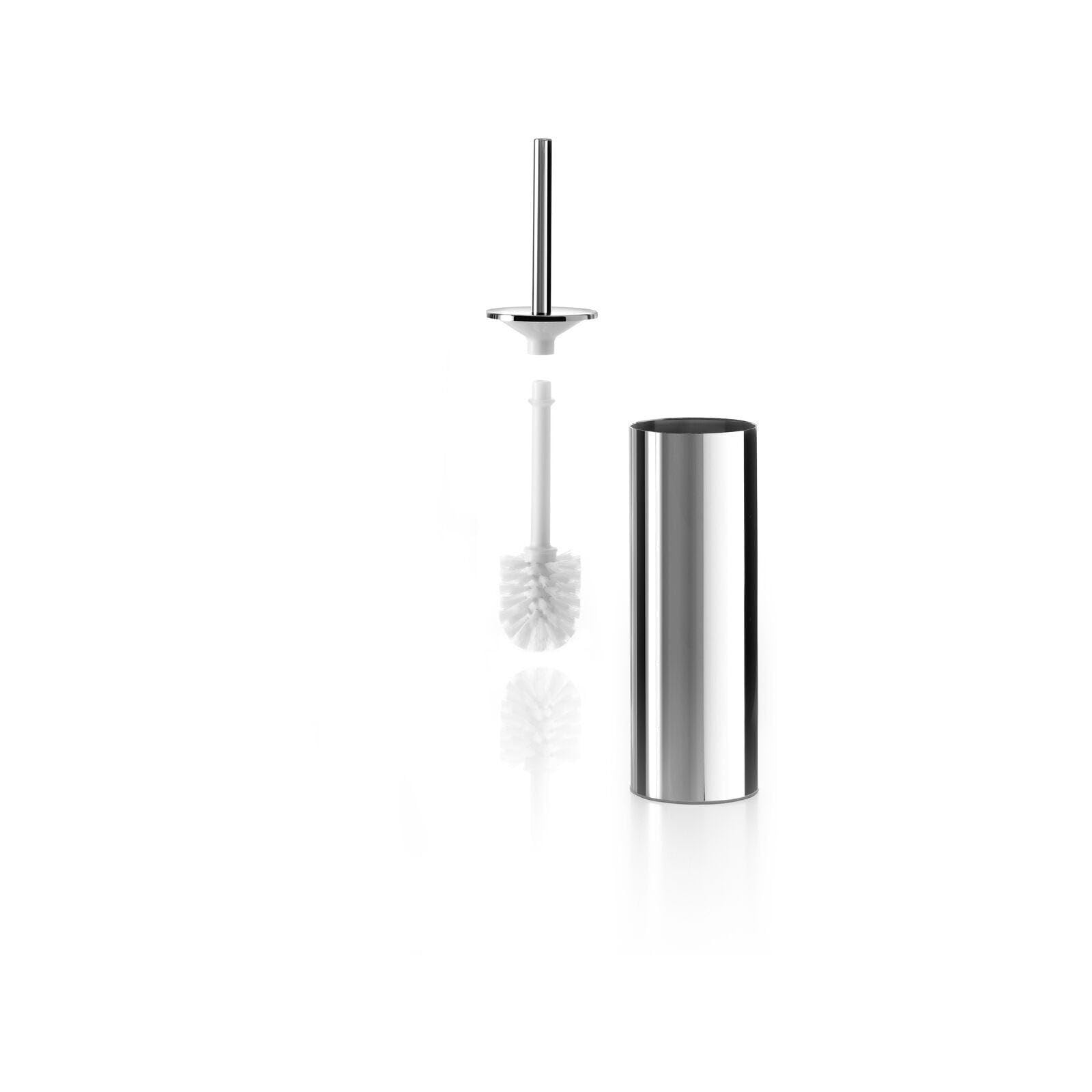 INDA - Portascopino da Parete/da appoggio My Like in Acciaio Inox Lucido