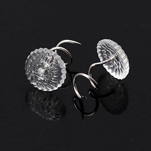 Joyhey 20 Pcs Upholstery Twist Pins Clear Heads Bed Skirt Pins For Slipcovers And Bedskirts #TOP2