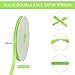 TONIFUL 3/8 Inch x 100yds Fluorescent Apple Green Satin Ribbon Thin Solid Fabric Ribbons Roll for Gift Wrapping Floral Hair Balloons Craft Sewing Party Wedding Decoration Valentine's Day Halloween