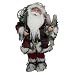 Northlight Alpine Chic Standing Santa Claus with Frosted Pine Snowshoes and Skis Christmas Figure, 16"