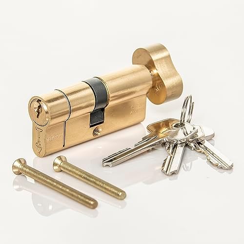 TSS Brass High Security TS007 1 Star Euro Thumbturn Cylinder Lock