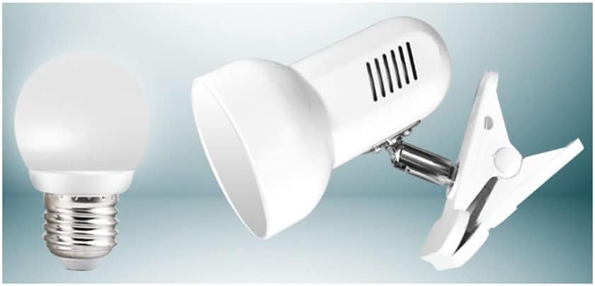 YYDS Desk lamp Stainless Steel 360-Degree Adjustable Clip-On Eye Protection Desk Lamp is Suitable for Reading and Learning (15 * 9 * 11 cm) Desk Light (Color : White, Size : White Light)