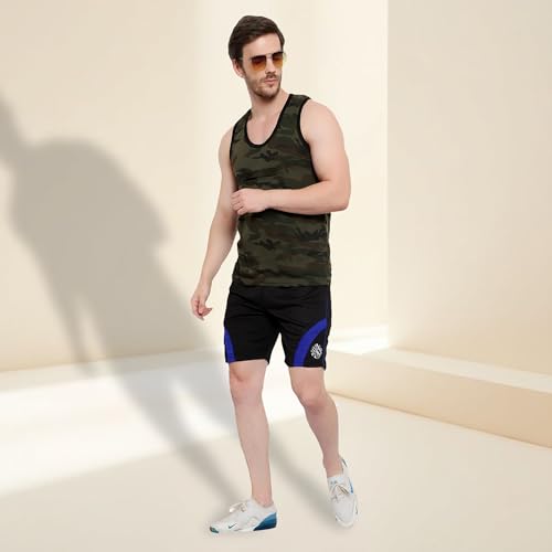 Image of DIA A DIA Men's Polycotton Running Sports Gym Shorts Pack of 3