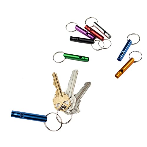 A-Set-of-5-Extra-Loud-Whistles-for-Camping-Hiking-Hunting-Outdoors-Sports-and-Emergency-Situations-Sturdy-but-Light-Aluminium-Key-Chain-Signals