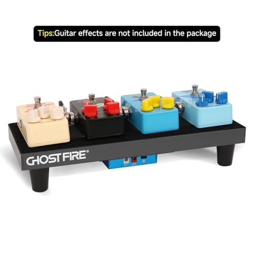 Ghost Fire Pedalboard für Gitarre aus Aluminiumlegierung, 0,36 kg, leichtes Effektpedal, 35 x 14 cm, mit Transporttasche, SPL-01