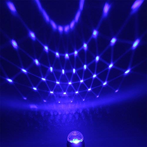Ubersweet® Generic Lighting Crystal Ball Effect Light Disco DJ RGB Sound-Activated Rotating LED Ballroom for Bar Club Party